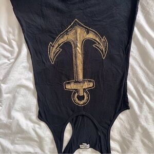 Guess Black and Gold Kids Bodysuit